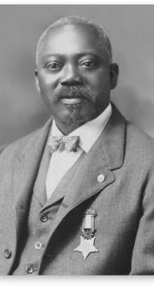 Sergeant William Harvey Carney, Medal of Honor recipient, 54th Massachusetts Infantry — public domain photograph
