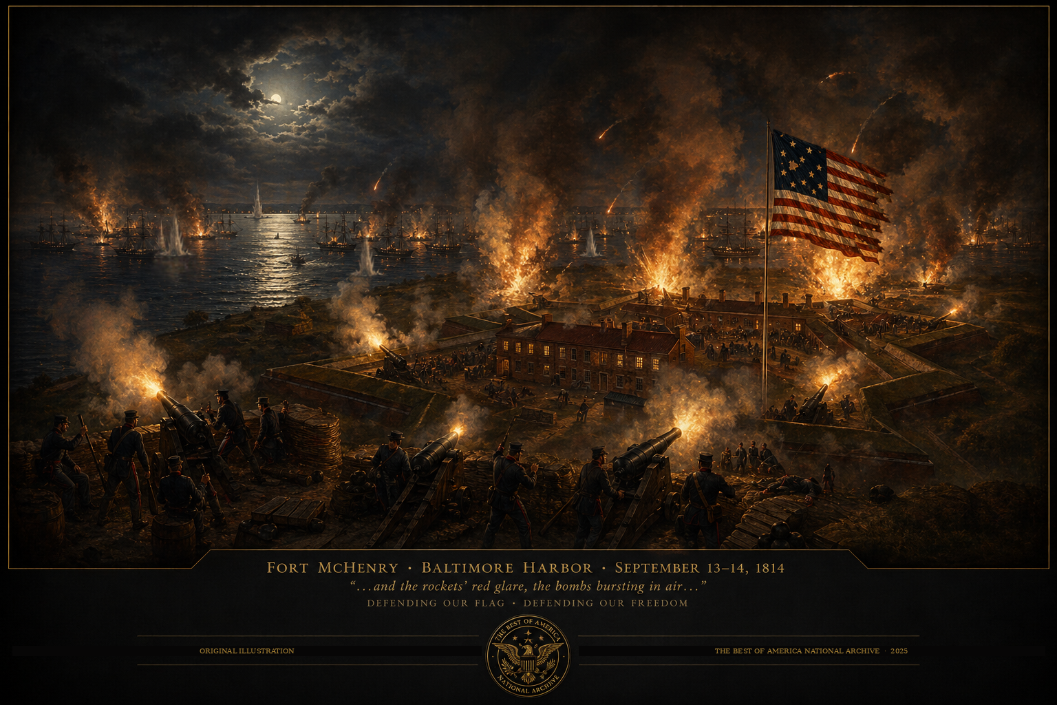 Fort McHenry — The Bombardment of Baltimore Harbor, September 13–14, 1814